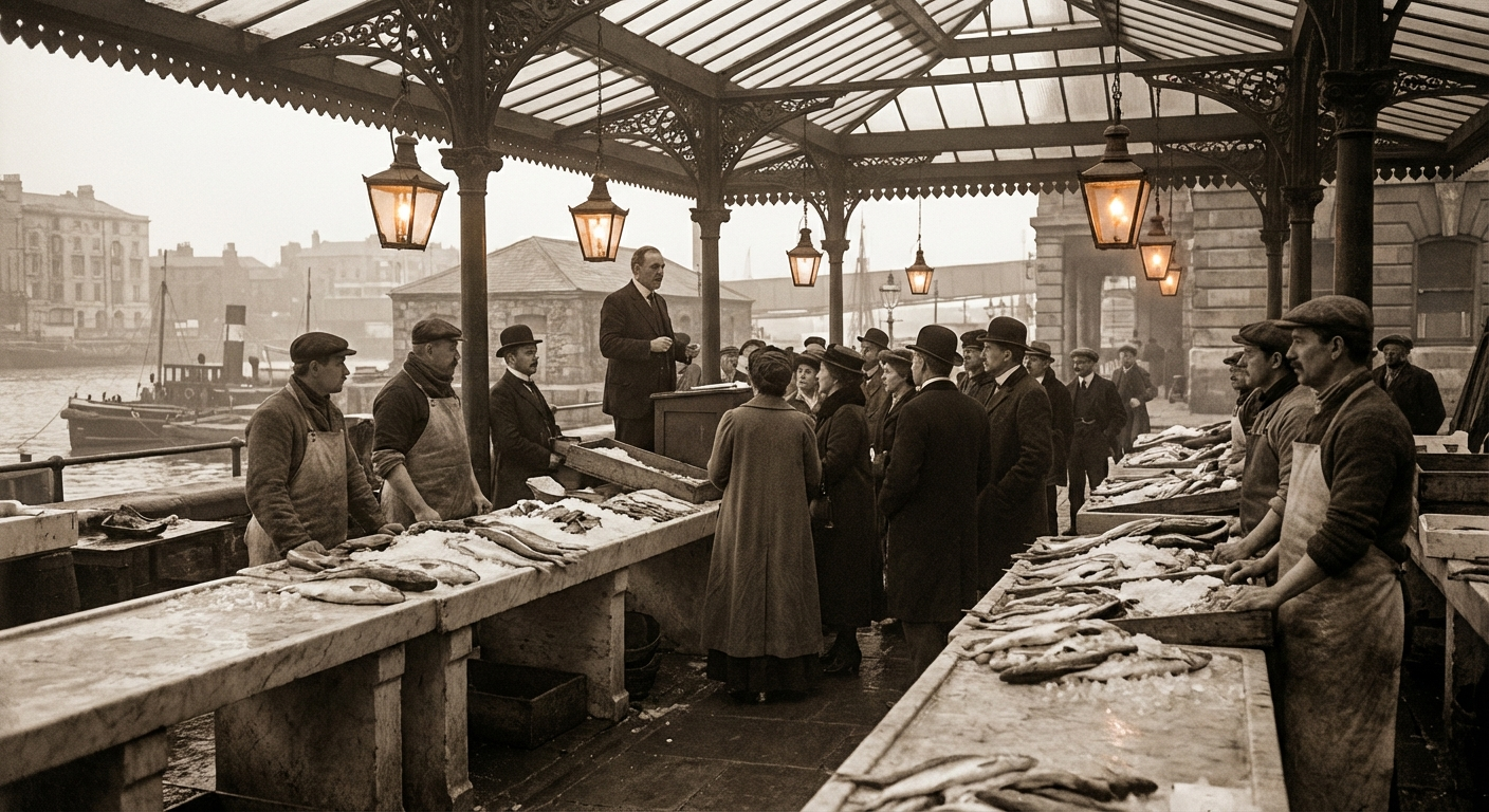 The Bramblegate Fish Market at dawn on its centenary morning