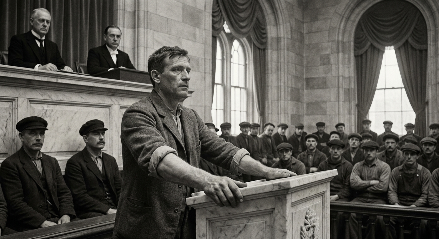 Patrick Seldon delivers his testimony to the Copper Review Commission at the Municipal Chamber on Tuesday