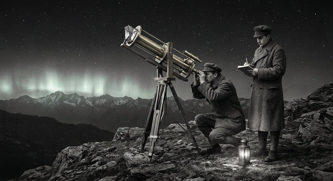 The portable spectrometer in position above the Greymoor ridge