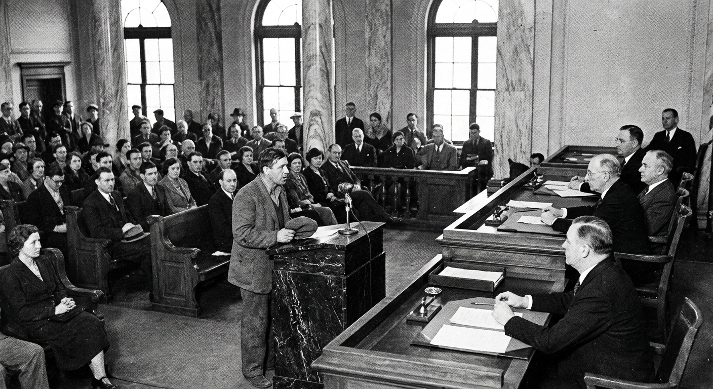 Ged Halloran addresses the Copper Review Commission from the public lectern during Thursday's final session