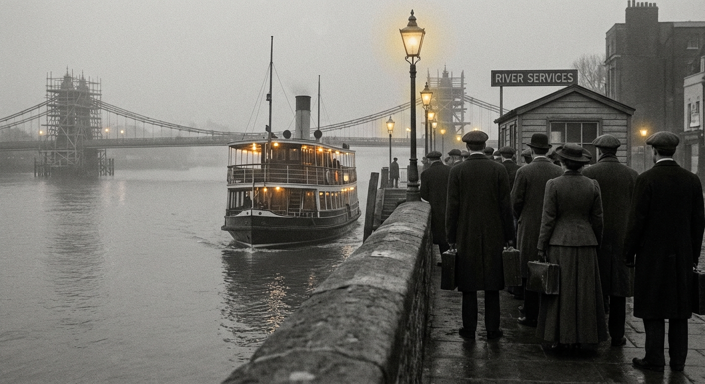 The Thornhill Star departs Thornhill Reach on her maiden crossing at dawn on Friday morning