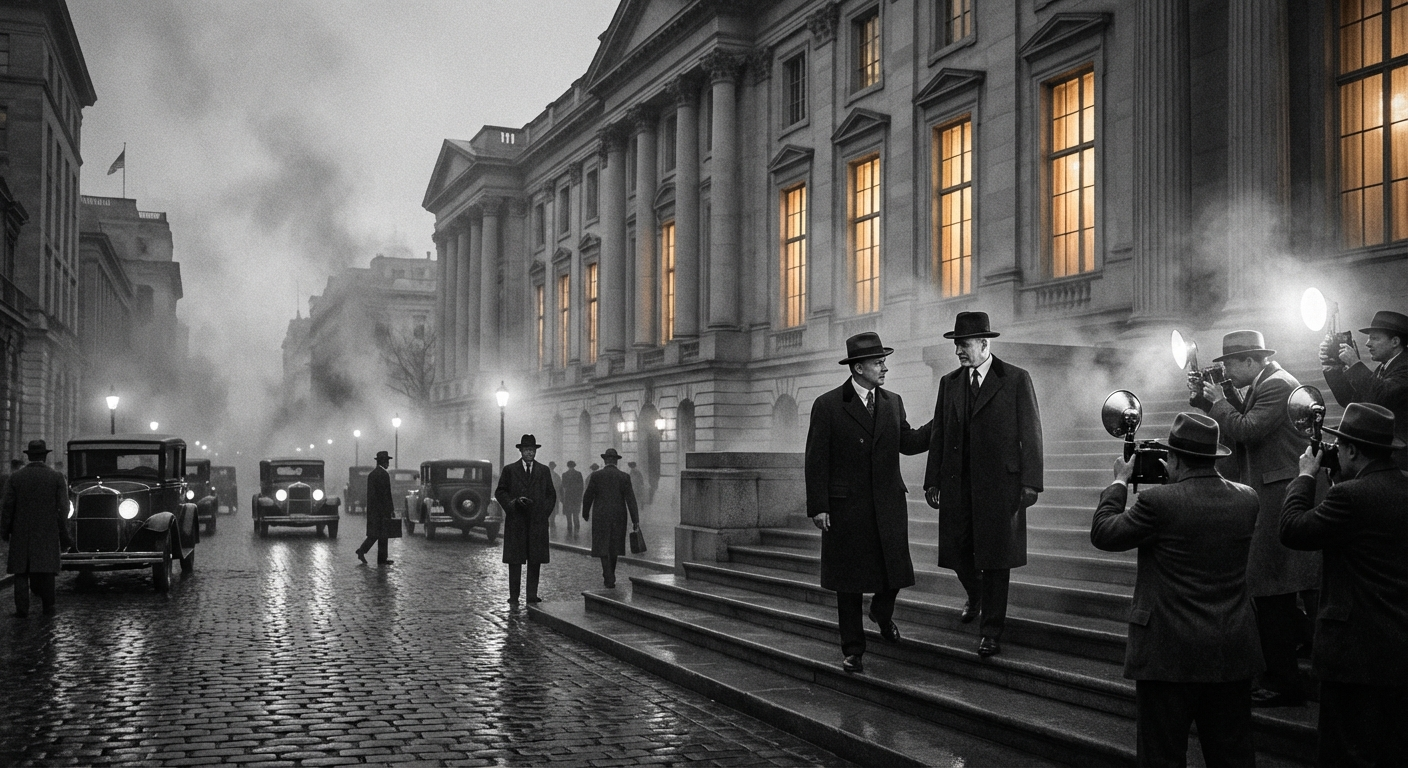 The Foreign Office on Chancery Row, where the technical annexes were completed this evening