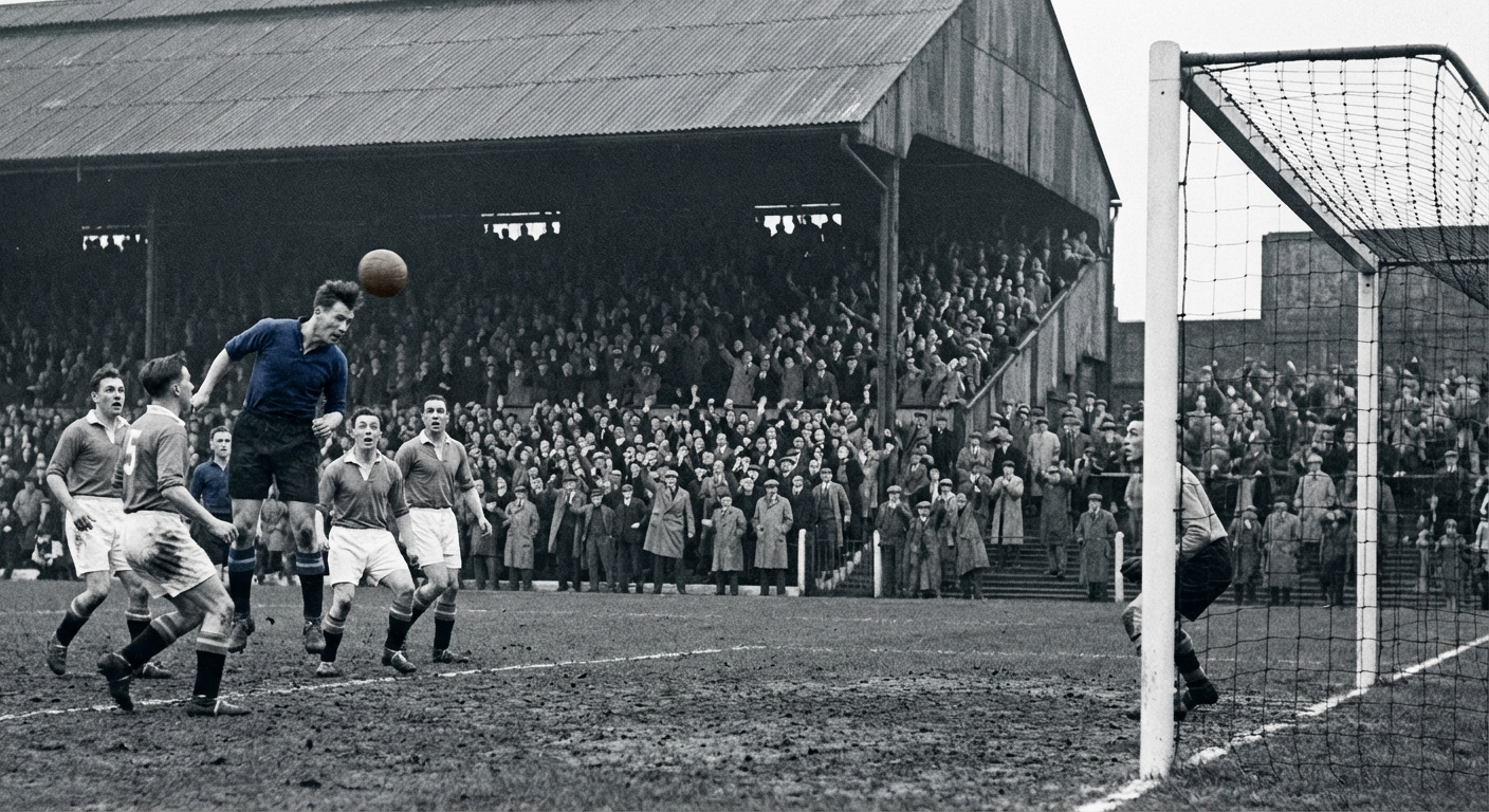 Blackshaw rises to meet Dunmore's corner at The Foundry, with the Ironhall defence rooted