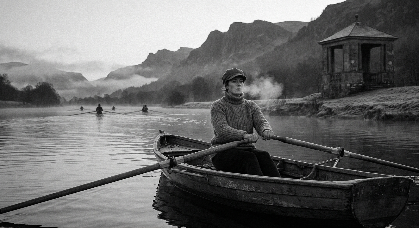 Edith Wren on the River Lenn at the Caldwell Rowing Basin, Saturday morning