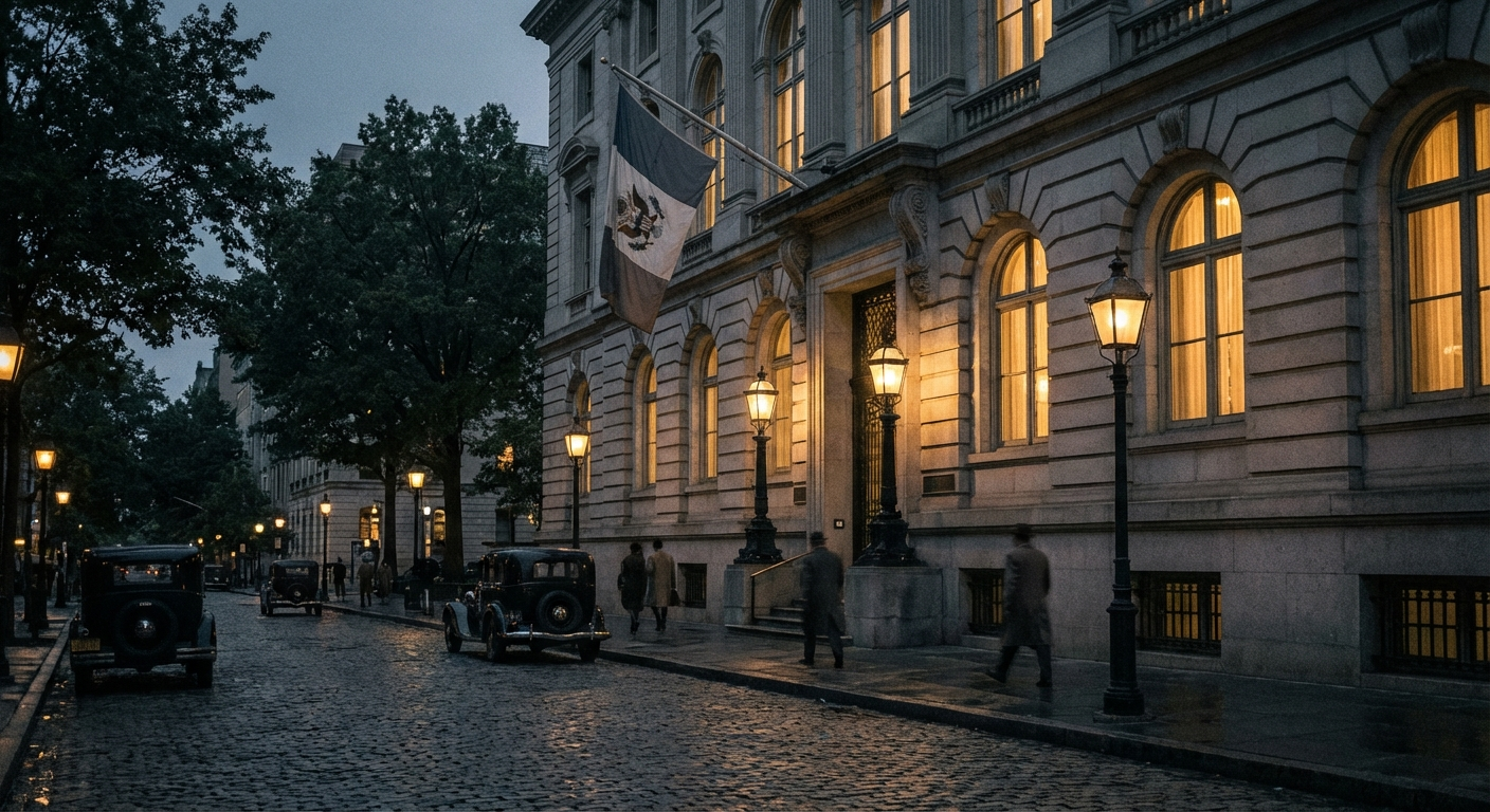 The Bobington Foreign Office on Chancery Row, where Monday's seven-hour session took place behind closed doors.